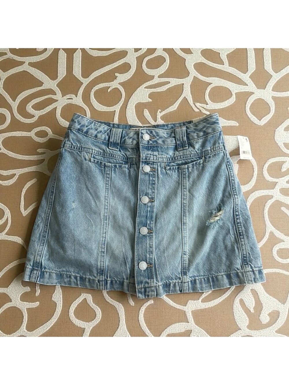 FREE PEOPLE Light Blue We The Free Denim Skort Size 27 NEW NWT